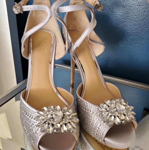 Sparkling Silver Rhinestone Stilettos - Picture 2 of 5